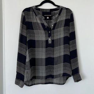 Banana republic checkered blouse